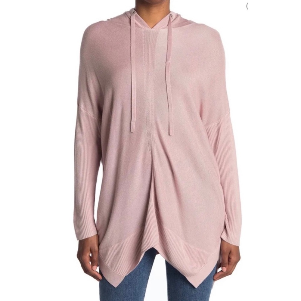 StitchDrop Pullover Tunic Hoodie In Pink Salt